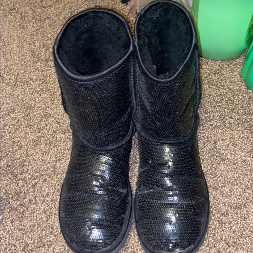Black sparkly UGGs